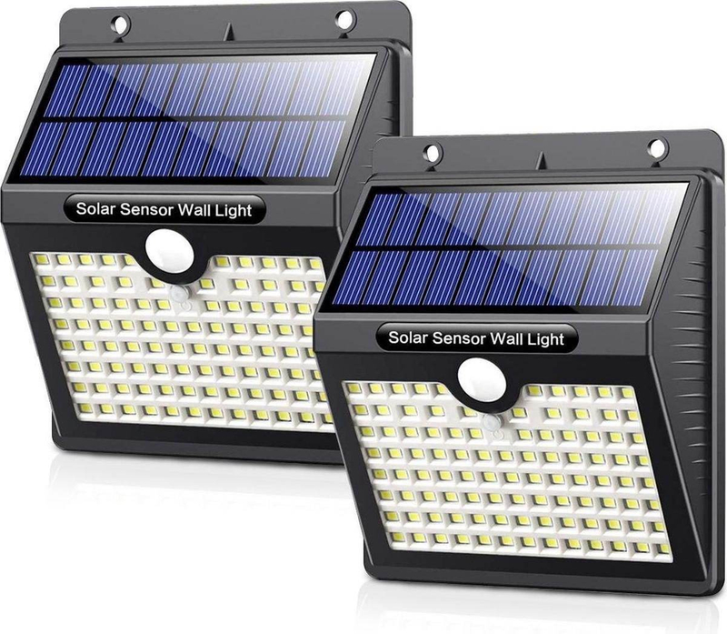 Solar-Außenlampe mit Bewegungsmelder – 97 LEDs – weißes Licht – Gartenbeleuchtung mit Solarenergie – IP65 wasserdicht