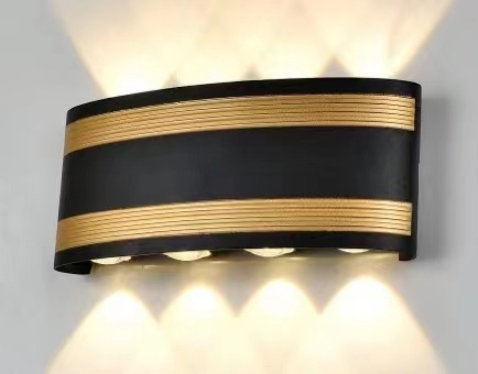 Goldene Wand-LED-Wandleuchten, Wandhalterung, LED-Licht, LED-Wandleuchte, LED-Wandbeleuchtung, Lampe nach oben und unten, Wandleuchte