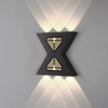 12 W Buchstabenförmige Wandleuchte, Auf- und Ab-Licht, LED-Wandleuchte für den Außenbereich, moderne Wandleuchte für den Außenbereich, schwarze Außenwandleuchte, schwarze Außenwandleuchte