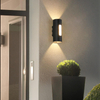 Schwarz-weiße Dekorationsapplikation Murale Led Square Round Up And Down Light Ip65 Wasserdicht neben der LED-Zylinderlicht-Wandleuchte