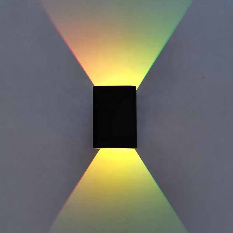 5W LED-Wandleuchte für den Innenbereich, 16-Farben-Wandleuchte, Innenbeleuchtung kann ferngesteuert werden, farbwechselnde Aluminiumgehäuse-Innenbeleuchtung