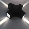 Wasserdichte IP65 LED-Außenwandleuchte, 12 W, Kreuzstern, 4 Seitenbeleuchtung für Gartendekoration