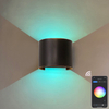 Neueste Version Wifi wasserdichte Wandleuchte RGBW Außenleuchte Farbwechsel durch Smart-App-Lampe Unterstützt Amazon Alexa Google Assist