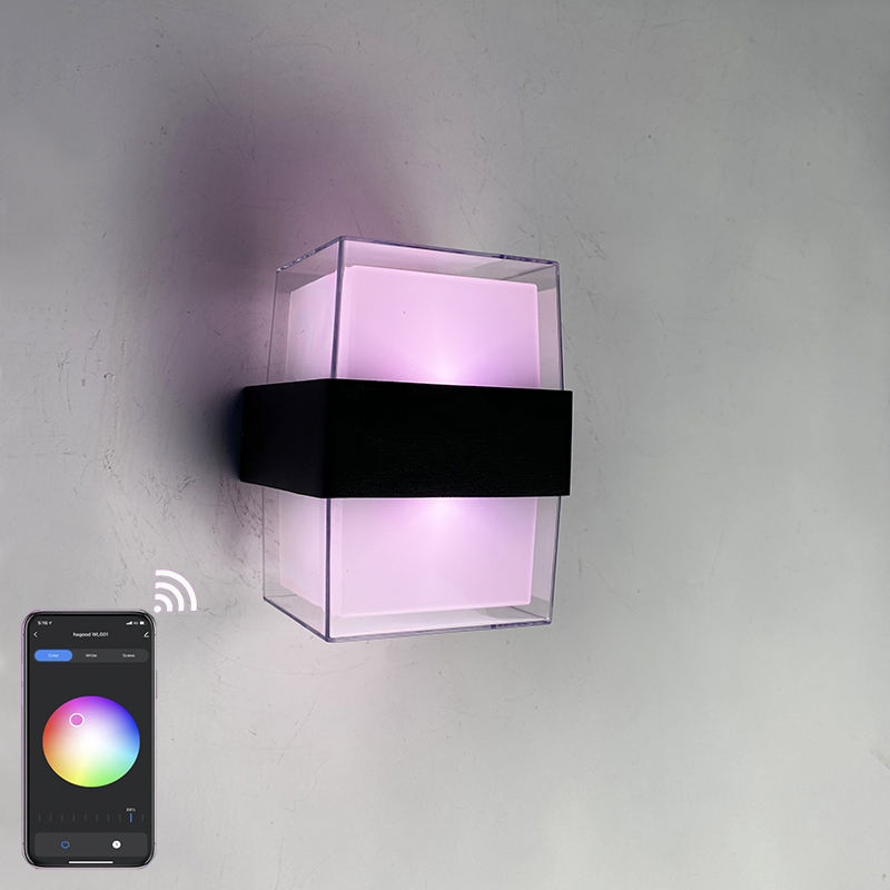 Tuya Smart WiFi LED Wandleuchte 15W RGBW Outdoor Indoor APP Wasserdichte Wandleuchte Dimmbare Gartenleuchte Arbeitet mit Alexa Google Alice