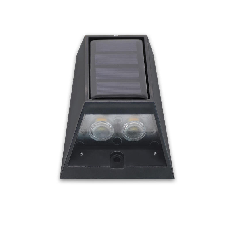 LED Solar Powered Lade Licht Outdoor Up Down Wasserdichte Beleuchtung Wand Lampen Garten Dekoration Deck Zaun Landschaft IP65 ABS