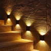 Solar-Wandleuchte, Außendekoration, Garten, Innenhof, Zuhause, wasserdicht, nach oben und unten leuchtende Wandleuchte, Außenwandfluter-Lampe