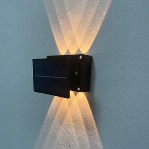 6W Solar Led Licht Im Freien Wasserdichte Solar Hight Lichter Wand leuchte Intelligente wand lampe solar wand Außen lampe