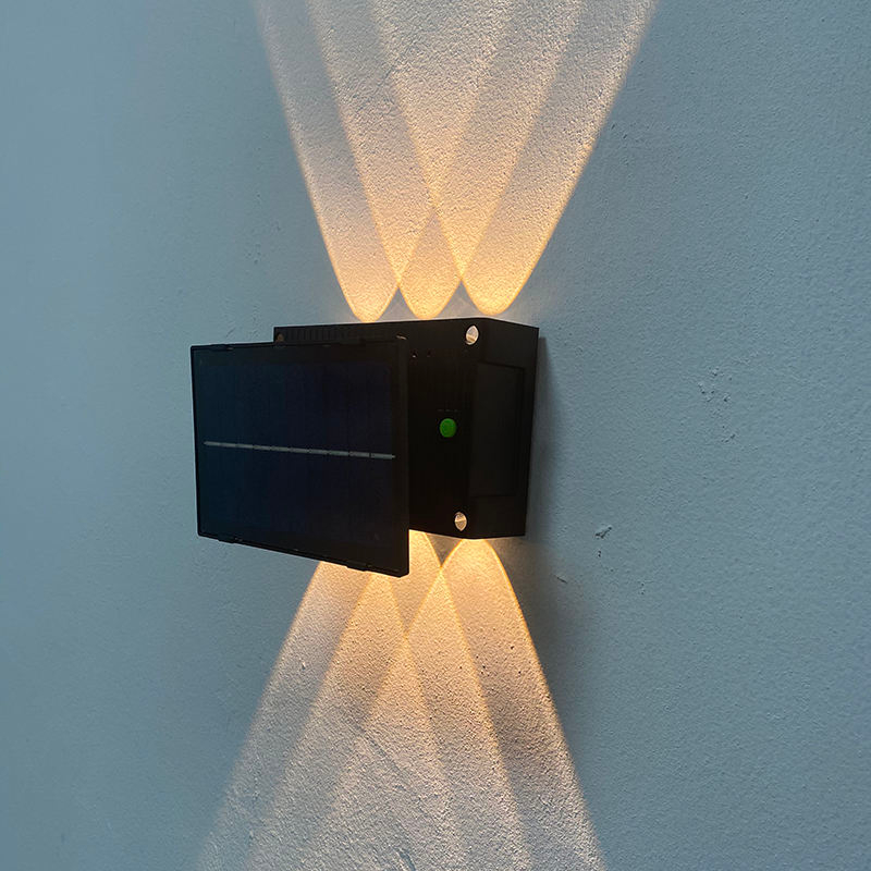 6W Solar Led Licht Im Freien Wasserdichte Solar Hight Lichter Wand leuchte Intelligente wand lampe solar wand Außen lampe