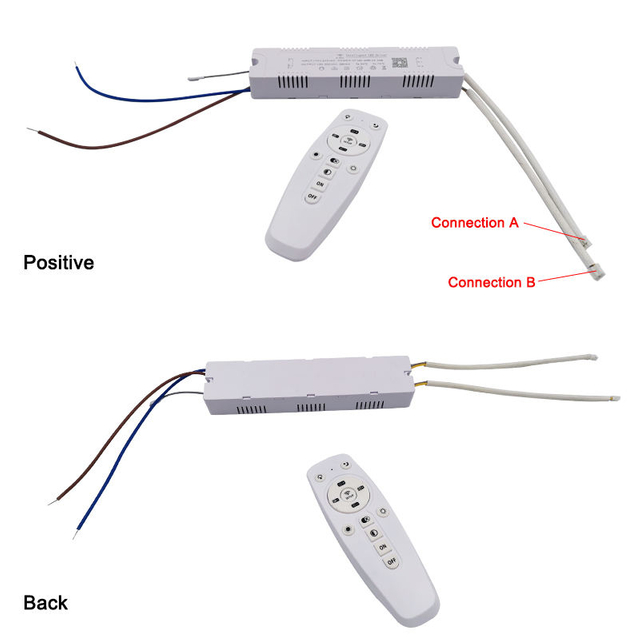 APP-Steuerung LED-Treiber 2,4G Fernbedienung intelligenter LED-Transformator (20-40W)X2 (40-60W)X2 für dimmbaren, farbwechselbaren Kronleuchter