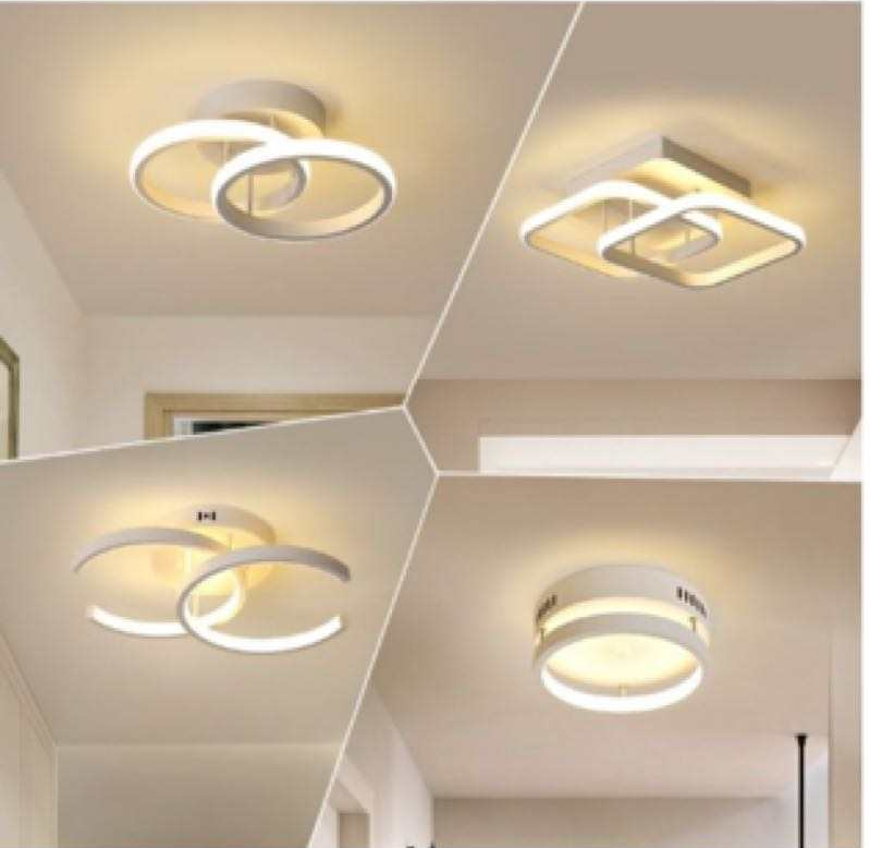 Weiße Kreis-Deckenlampen für Wohnzimmer, hängende Deckenlampe, Schlafzimmer-Deckenlampe, LED-Deckenlampe, moderne Deckenlampe