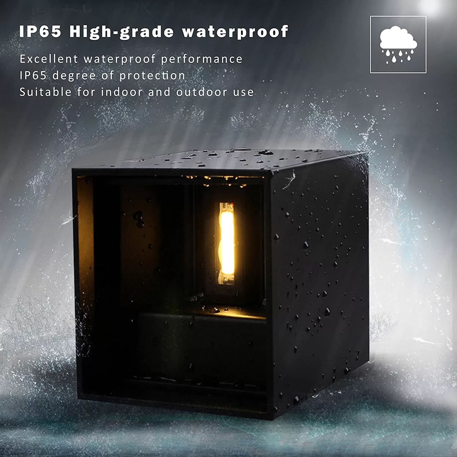 12 W im Industriestil, wasserdicht, IP65, verstellbarer Strahl, wasserdichte LED-Würfel-Wandleuchte aus Aluminium für den Außenbereich