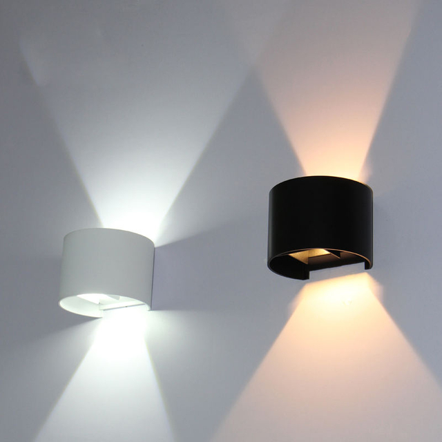 Wasserdichte Halbkreis-Design-LED-Wandleuchte, 6 W, Außenbeleuchtung mit Fabrik-Direktpreis-Befestigungen, Licht-Lampen-Wandleuchte