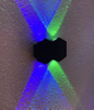 Neue schwarze wasserdichte 4W 6W 8W Außenwandleuchte Up Down Lights Wandmontierte rautenförmige Wandleuchte