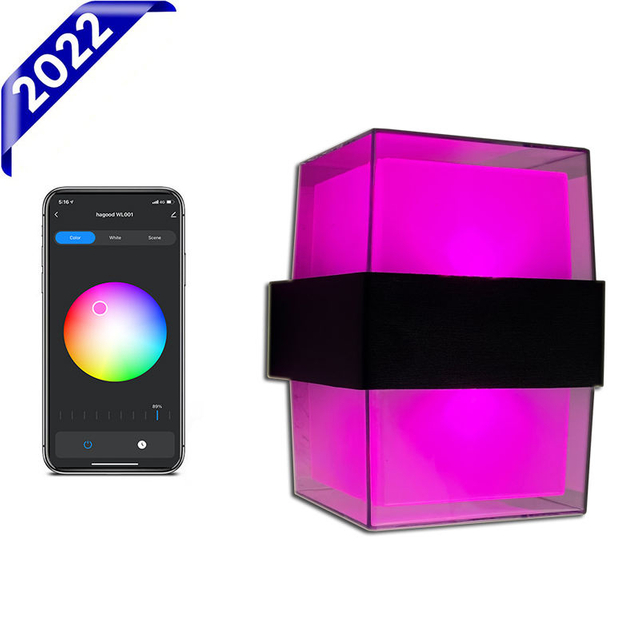 2023 intelligente Wandleuchte LED intelligente Wandleuchte IP65 wasserdicht bunte modische dekorative Wandleuchte Tuya