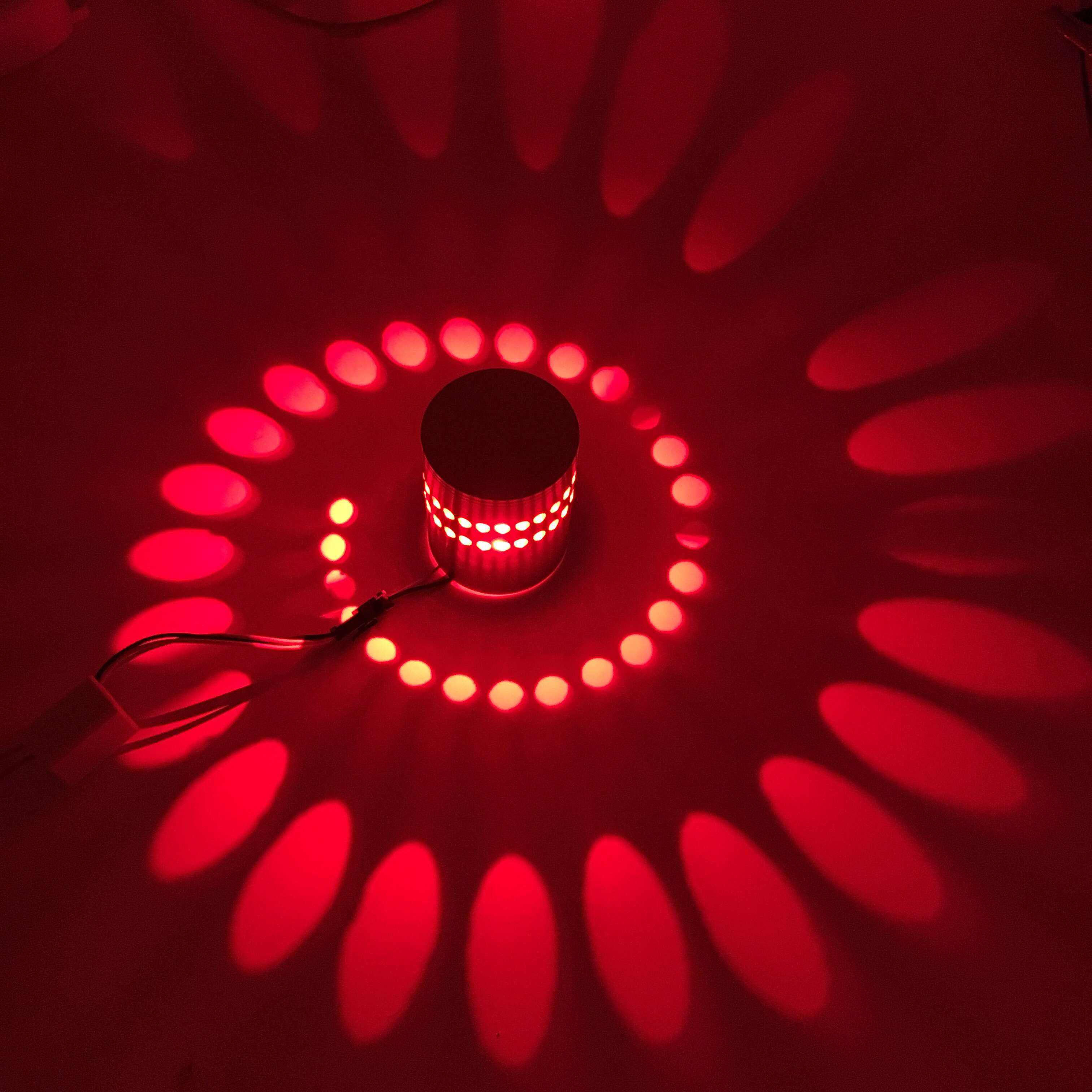 Spiralloch-RGB-LED-Wandleuchte für Innenräume, Heimdekoration, ausgefallene Nachtlichter, Deckenleuchte, Loft-Vogue-Möbel