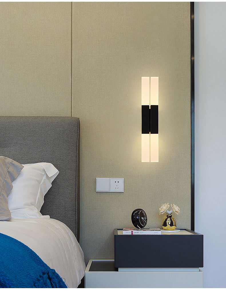Nordic Moderne 8W Wand Lampe Wasserdicht Ip65 Led Aluminium Outdoor up Down Wand Licht für Garten Hotel Leuchtenden weißen Körper Glas