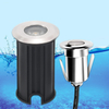 1 W Unterwasserbeleuchtung, quadratische Stufen, Schwimmbadbeleuchtung, vergrabene Lichter für den Außenbereich, wasserdicht, sternförmig, vergraben, Edelstahl 304