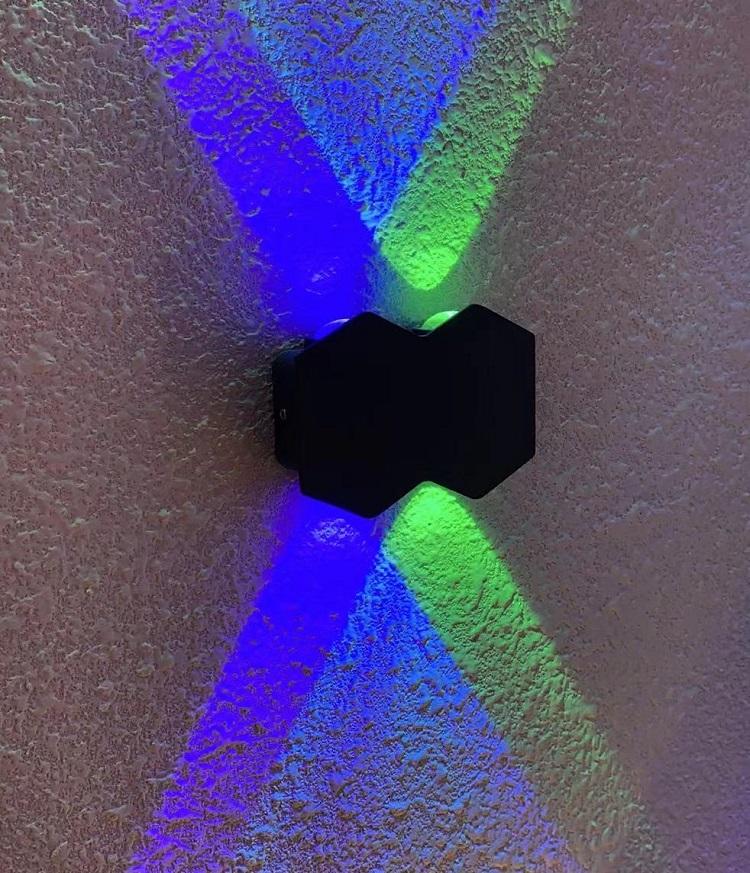 Moderne LED-Lampe, vier wasserdichte Wandlampen und dekorative Außenleuchte
