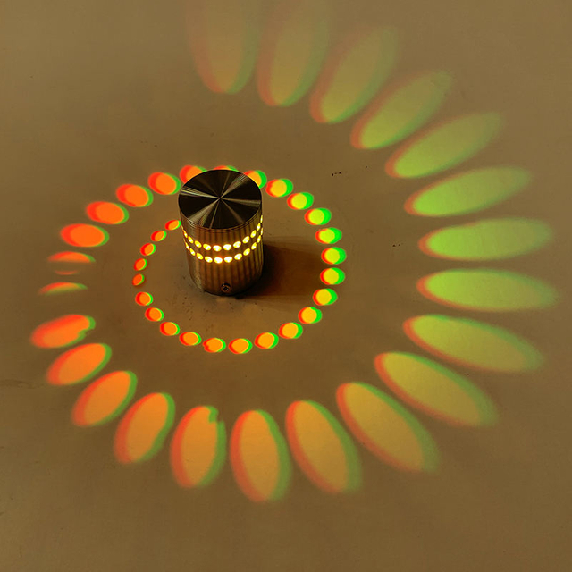 Fabrik-heiße Verkaufs-Spiralloch-LED-Wandleuchte-Licht-Lampe RGB mit Großhandelspreis