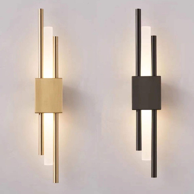 6W lange Streifen Wandleuchte Wohnzimmer Hintergrund Wand Studie Schlafzimmer Nachttischlampe einfache moderne nordische Licht Luxus kreative Gitter