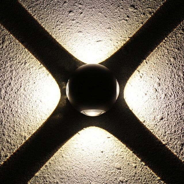 12W Große Größe Ankunft Ball Lichter Outdoor Unten Licht Multi-farbe Lichter Externe Wand Lampen Leuchte LED Wandlamp LED Wand Lampen