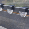 Warmweiße LED-Solarlampe, Weg- und Treppen-Außengarten-Lichter, Solarenergie, Balkon-Licht, Dekoration für Terrasse, Treppen, Zaun