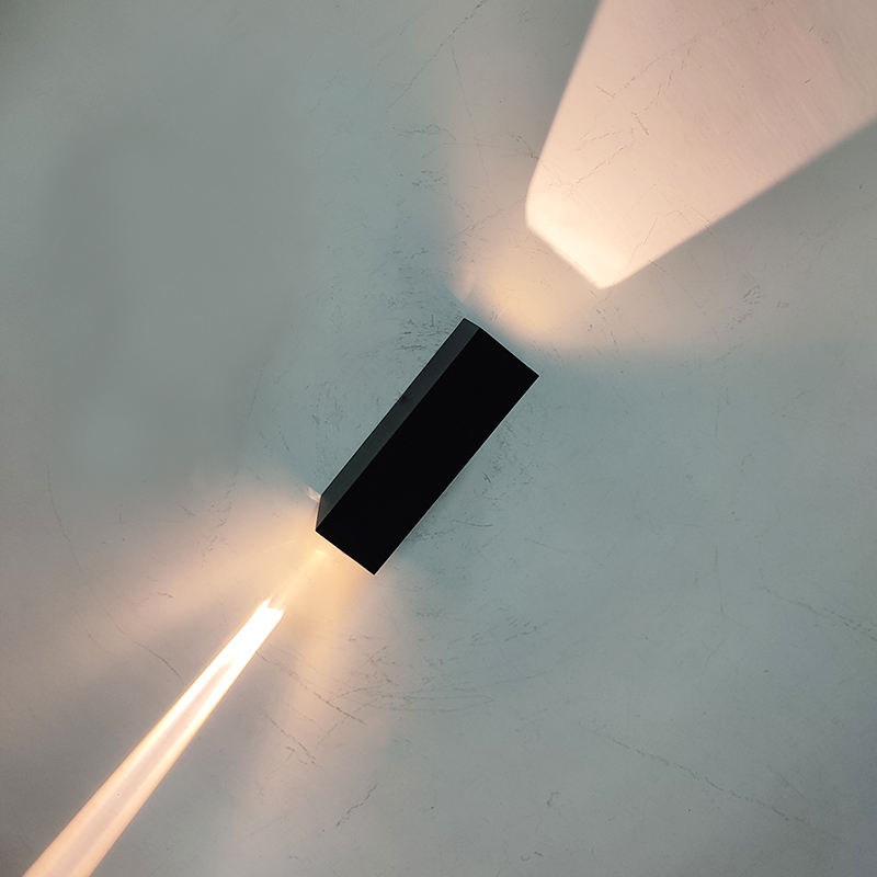 6W Black Beam Moderne Wandleuchte Außenbeleuchtung Innen Wasserdichte LED-Lampe Wohnzimmer Gang Park Landschaft Garten Licht