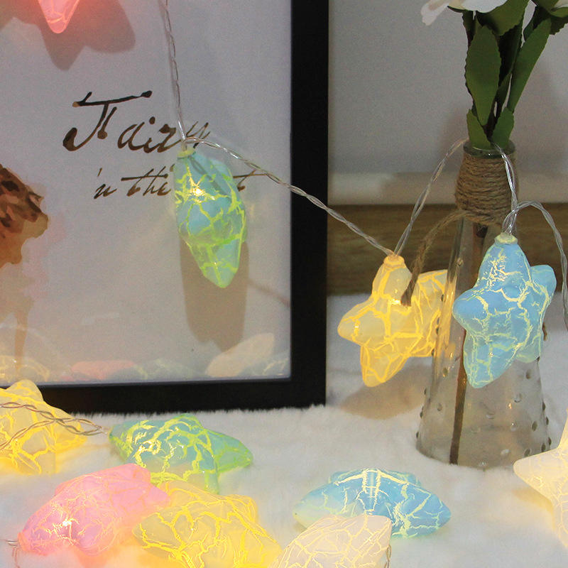 Stern-Lichterketten, LED-Weihnachtsgirlande, Feen-Vorhang-Licht, 2,5 m, für drinnen und draußen, für Schlafzimmer, Zuhause, Party, Hochzeit, Neujahr, Dekoration