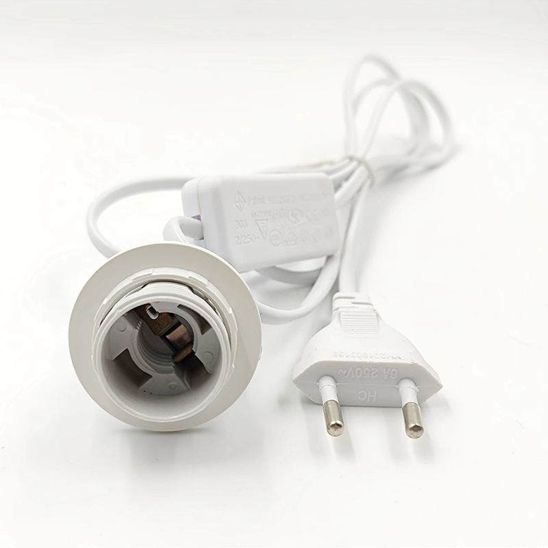 1,8 m Netzkabel E14 Lampensockel EU-Stecker 303 Schalterdraht für Anhänger-LED-Glühbirne E14 Hängelampe Aufhängungssockelhalter Salz