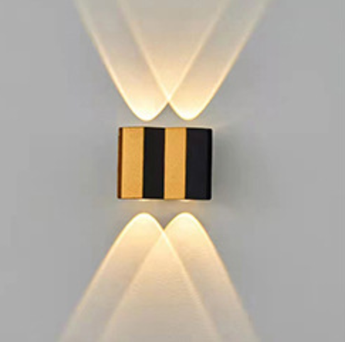 4W 6W 8W 10W LED-Wandleuchte, rechteckig, goldfarben, schwarz, nach oben und unten leuchtende Körperlampe, Beleuchtungsstil, moderne Wandleuchte
