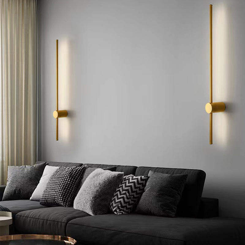 Nordic Slaapkamer Nachtkastje Wandlamp Creativev Klok Lange Trap Gang Gangpad Woonkamer Achtergrond Wall Art Lampe Cafe Hotel