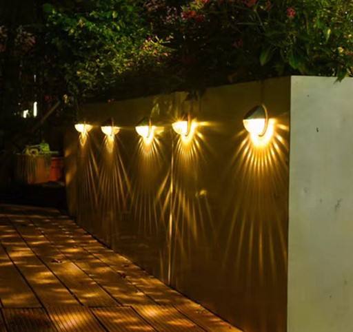LED-Leuchten, Außenlichtsteuerung, Sensor, Gartendekoration, Solarzaun, Wandleuchte, Halbkreis, Energie, wasserdicht, Straßenlaternen