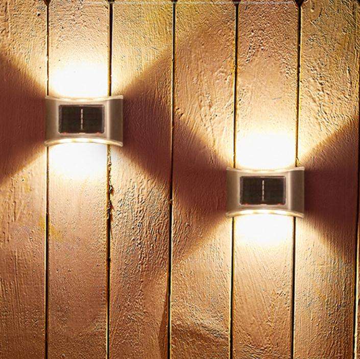 6LED Solar Lampe IP65 Wasserdichte Outdoor Lampe Innenhof Wand Lampe für Garten Villa Dekoration