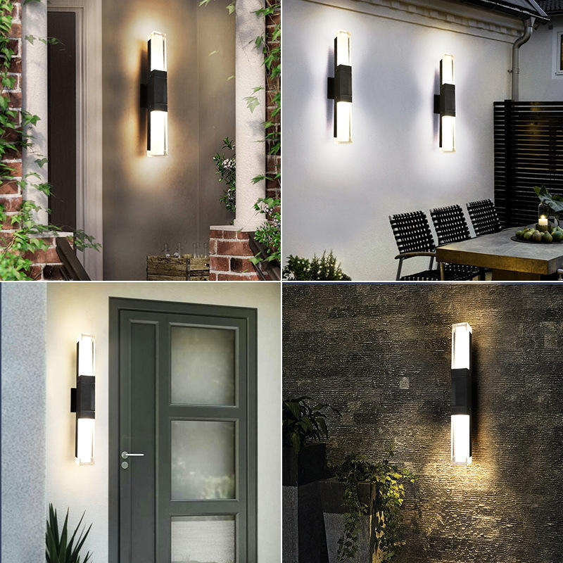 Led Wand Lampe Aluminium Outdoor IP65 Wasserdicht Up Down Wand Licht Für Home Treppen Schlafzimmer Nacht Korridor Beleuchtung Einstellbar