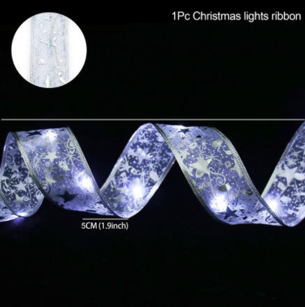LED-Band-Lichter, Weihnachtsbaumschmuck, Feen-Lichterkette, DIY-Spitzenbogen für Navidad, Zuhause, Neujahr, Weihnachtsdekoration, Lampe