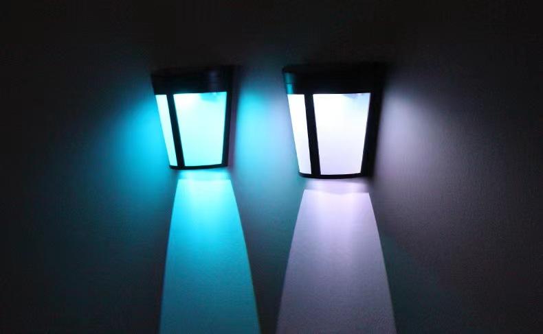 Schwarz Transparent Unten Solar Wand Lampe Im Freien Wasserdichte Haushalt Garten Terrasse Balkon Atmosphäre Dekor Licht