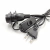EU-Drahtstecker 303-Schalter Verlängerungskabel 303-Schalter E14-Doppelringkabel Schraubsockel Lampenfassung LED-Pendelleuchte Kopf Lampenfassung