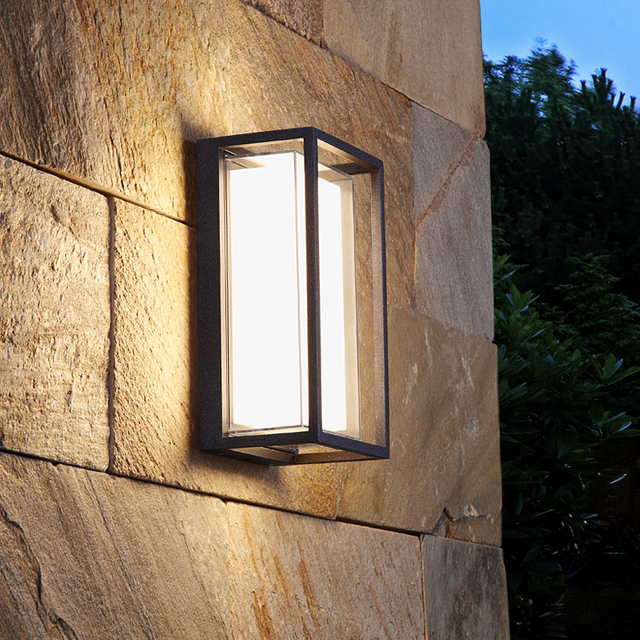 Moderne, minimalistische LED-Wandleuchte aus Acryl, wasserdicht, IP65, 9 W, für den Innen- und Außenbereich, LED-Wandleuchte für Garten, Straßenbeleuchtung, abstrakt