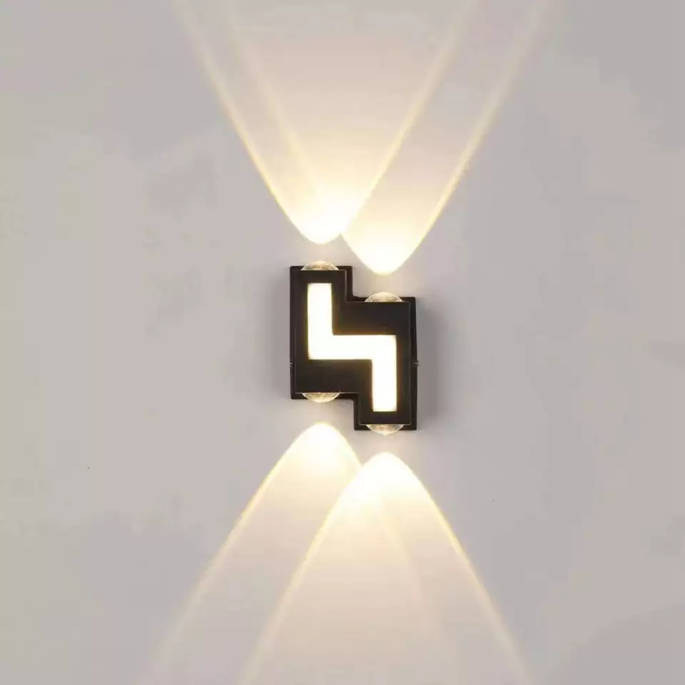 Wasserdichte AC85-265V Wandmontierte LED-Wandleuchte Moderne nordische Innenwandlampen Wohnzimmer Veranda im Freien
