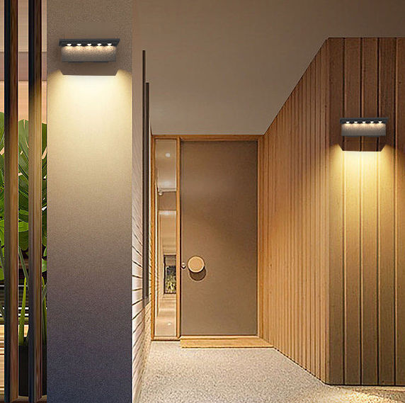 Solarleuchte, wasserdicht, intelligente Lichtsteuerung, Sonnenlicht im Freien, für Garten, Straße, Landschaft, Balkon, Dekor, Solar-Wandleuchte