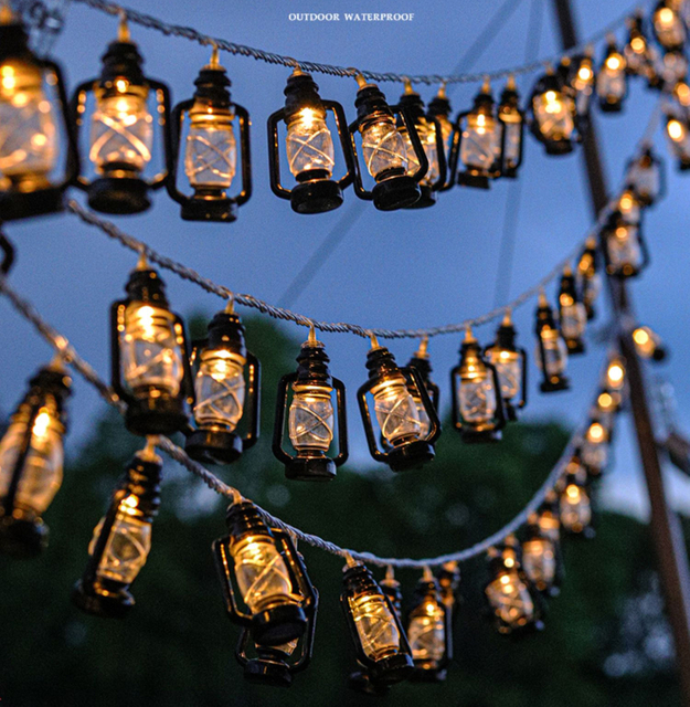 1M 10LED LED Lichterketten Fee Ball Lichter LED Outdoor Camping Kette Festival Urlaub Outdoor Decor Batterie Lampe Weihnachten