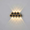 Wandleuchten LED Honeycomb Gold Schwarz Leuchten nach oben und unten Leuchtende Körperlampe Beleuchtungsstil Modernes Büro Rohs Epistar Input Flux