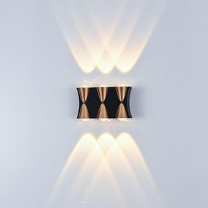 6W LED Wandleuchte Wasserdicht IP65 Außenleuchte Innen Weiß Schwarz Goldene Wandleuchte Up And Down Wandleuchte Modernes LED-Licht