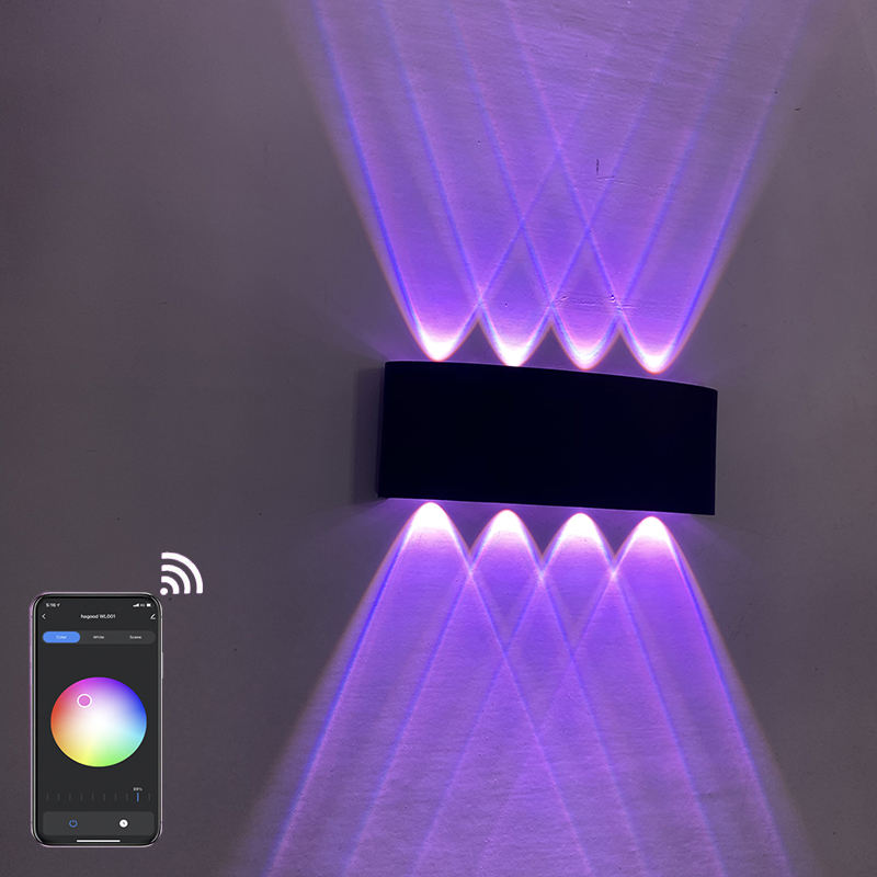 Neueste Tuya 9W/12W Wand Lampe Licht App Steuerung Smart außen Beleuchtung Acryl Wand Montiert Licht led Smart Wand Lampen Leuchte