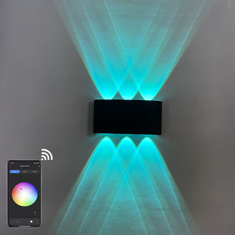 Indoor Wand Licht APP Fernbedienung Bluetooth-kompatibel Dimmbare LED Wand Lampe RGBW Verwendet Für Urlaub Dekoration AC85-265V
