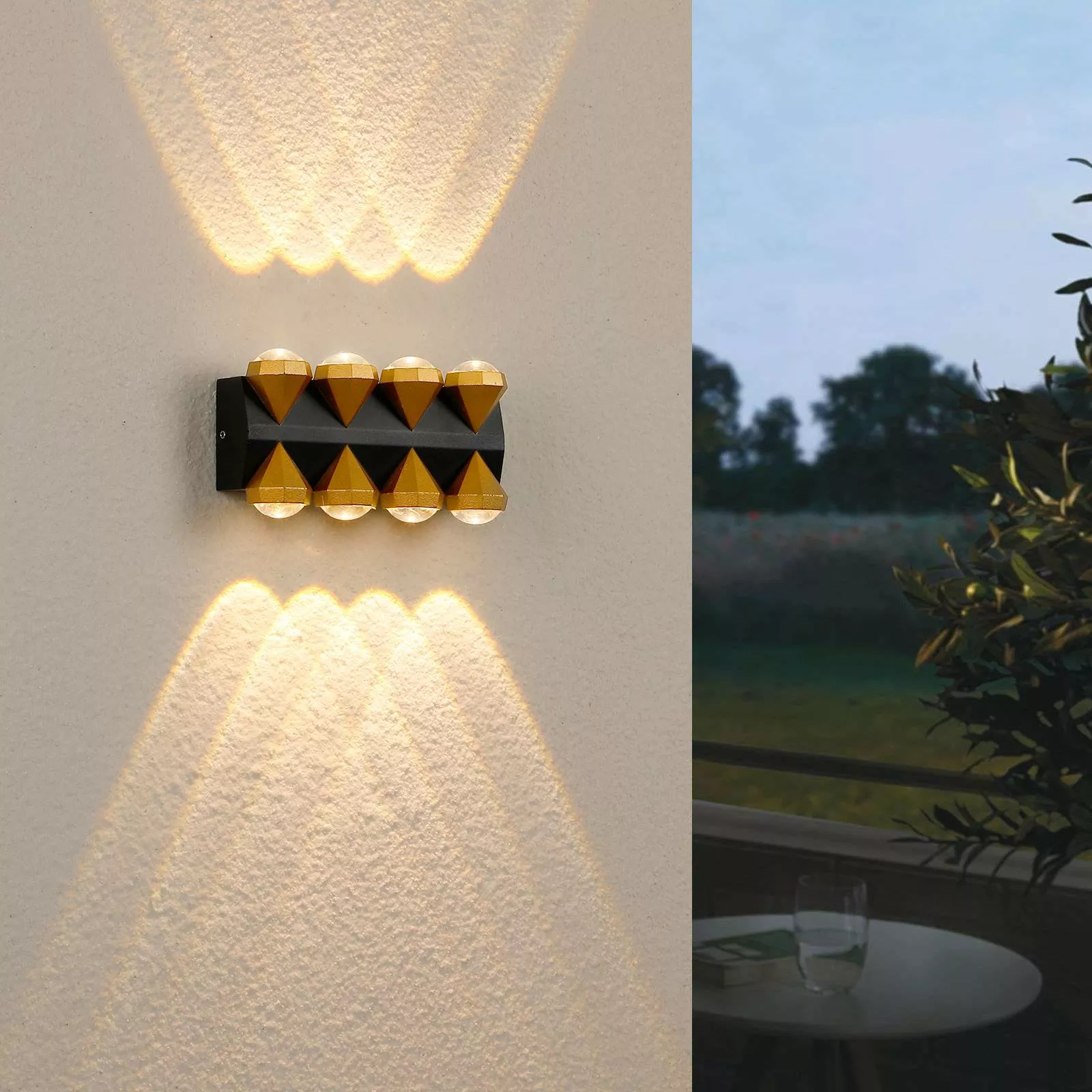 Neue Stil Up And Down Wasserdichte Nachtlicht LED Wandleuchte IP65 85-265 V Wandleuchte