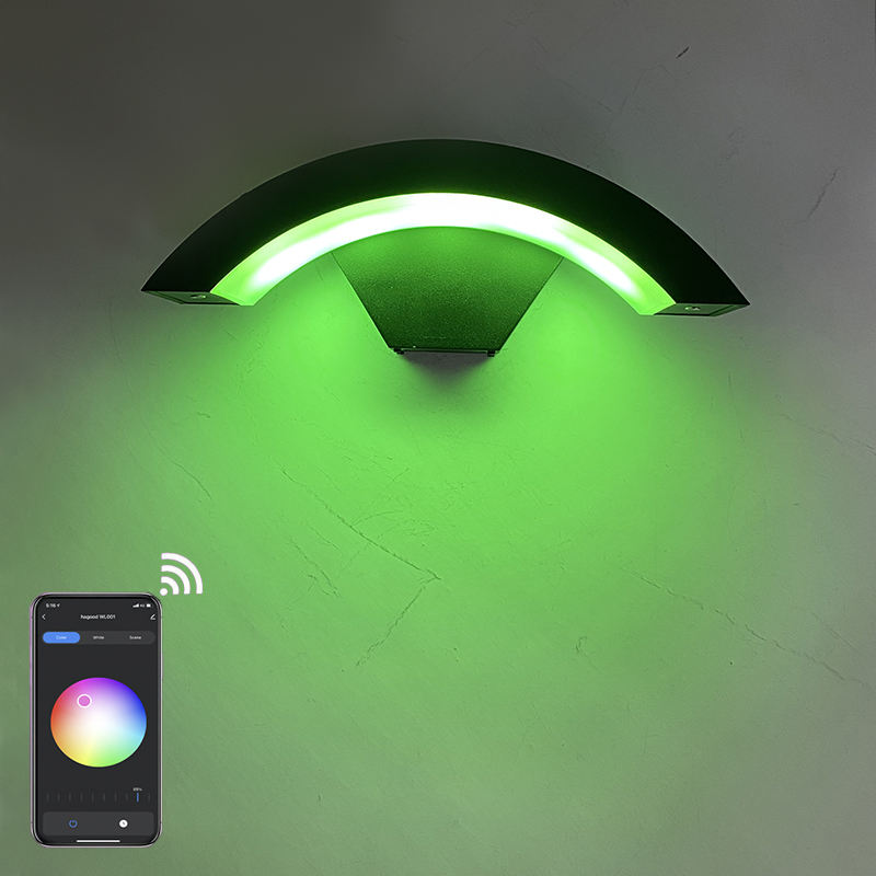 Tuya Smart WiFi LED Wandleuchte Outdoor Veranda Licht Garten Wasserdichte Wandleuchte RGBW 15W Dimmbar Funktioniert mit Alexa & Google Home