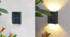Solar-Wandleuchte, intelligente Lampe, wasserdichte Außenwandleuchte, Auf- und Ab-Treppen-Wandleuchte, Solarleuchte, Nachtlicht