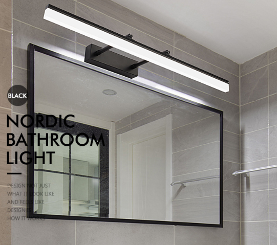 LED-Leuchten, Aluminium-Spiegel-Scheinwerfer, 9 W, verstellbarer Winkel, drehbare Wandlampen mit drei Farbtemperaturen, Innen-Badezimmer-Licht