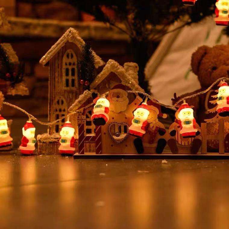 LED Weihnachtsdekoration Licht Neujahr Zimmer Dekor Girlande Urlaub Ornamente Outdoor Garten Dekor String Lampe Weihnachtsmann Lichter